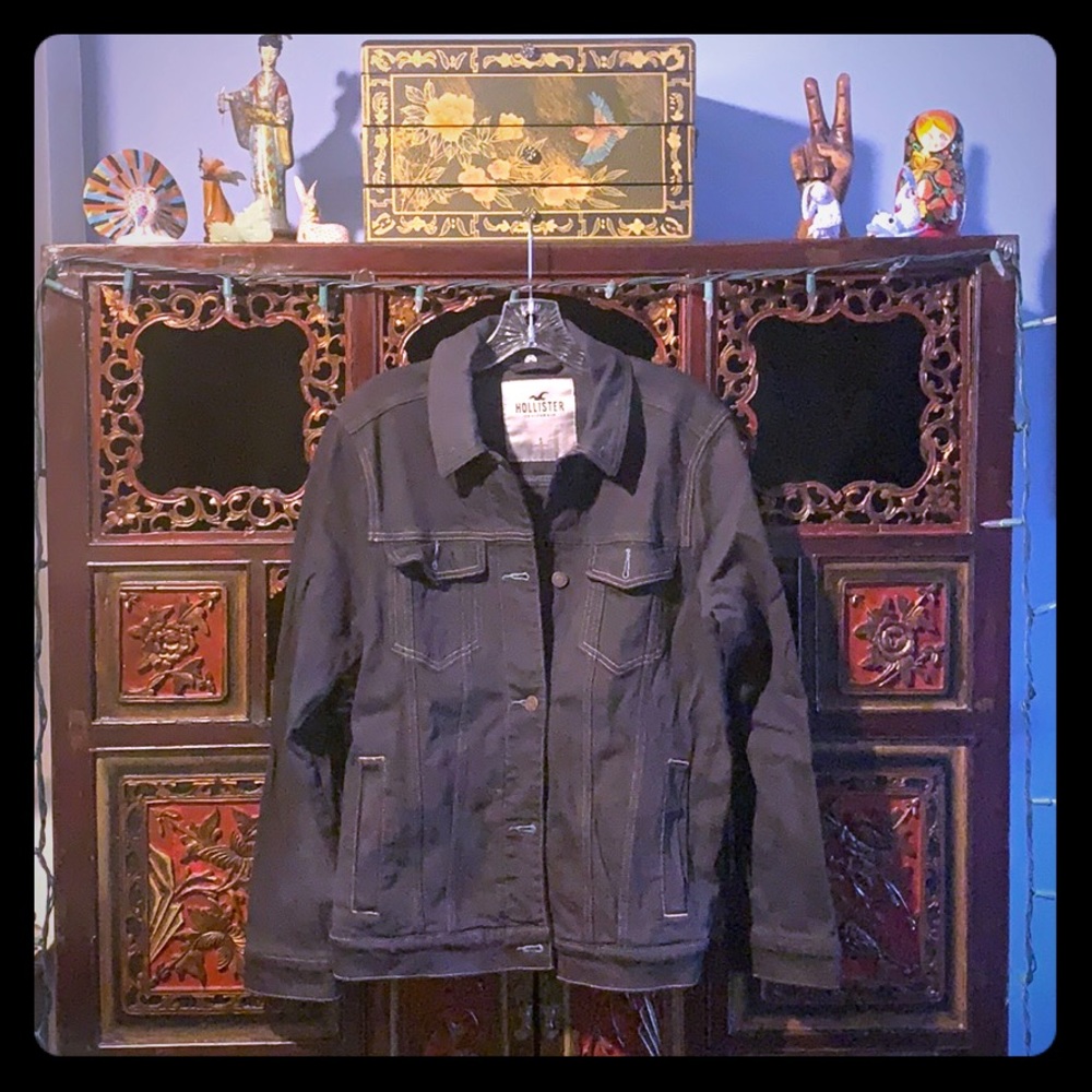 Hollister Black Trucker Jean Jacket